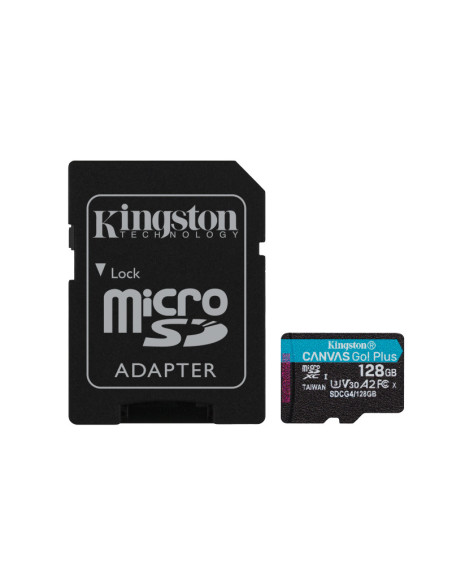 Carduri memorie KINGSTON Card de Memorie MicroSDXC Kingston128GBCanvas GO PlusCu Adaptor