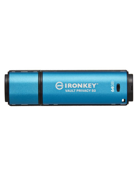 Memorii USB KINGSTON Memorie USB Kingston Vault Privacy 50 64 GB, USB Type-A, Negru
