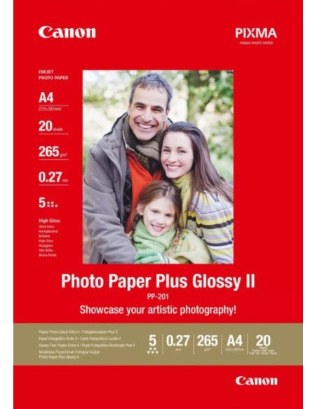 Hartie foto CANON PP-201S 10x15CM GLOSSY PHOTO PAPER, 265gsm