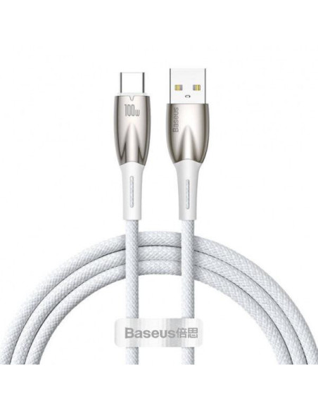 Cabluri periferice BASEUS Cablu alimentare si date Baseus Glimmer, Fast Charging Data Cable pt.smartphone, USB la USB Type-C 100