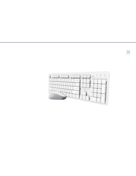 Kit mouse tastatura TRUST Kit Wireless tastatura si mouse Trust Ody II, taste numerice, alb