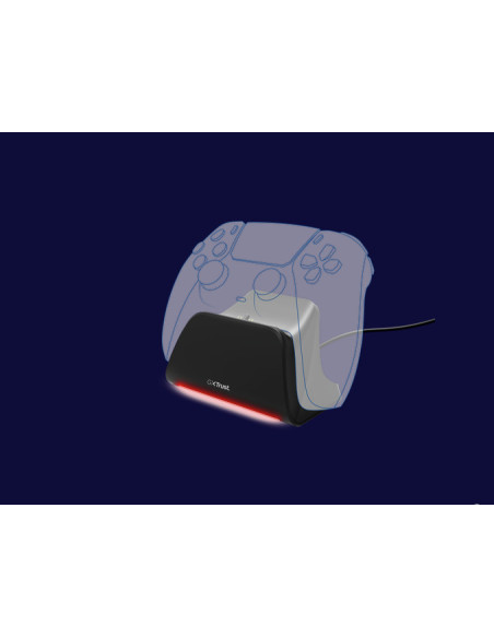 Incarcatoare telefoane TRUST Incarcator pentru controller PS5 Trust GXT 255, material ABS, negru