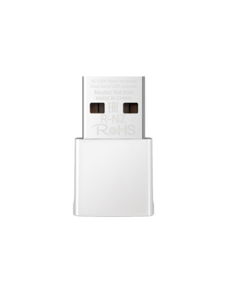 Access point & Range Ext. MERCUSYS Adaptor Mercusys AC1300 Nano Wireless Dual Band USB, viteza: 400 Mbps at 2.4 GHz + 867 Mbps l