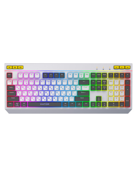 Tastaturi HATOR Tastatura HATOR Icefall, RGB, USB, Alb