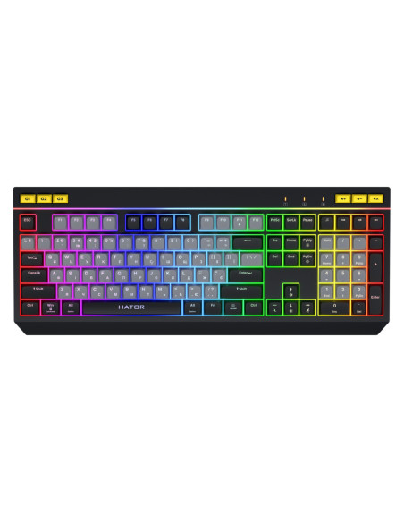 Tastaturi HATOR Tastatura Gaming HATOR Icefall, RGB, USB, negru