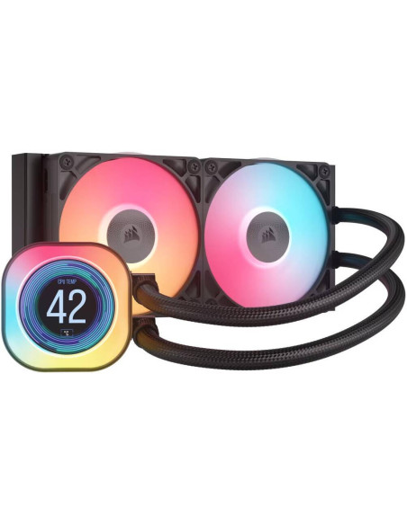 Cooler Procesor CORSAIR Cooler Procesor CORSAIR iCUE LINK TITAN 240 RX LCD, Lichid, 12 cm, 2 ventilatoare, aRGB