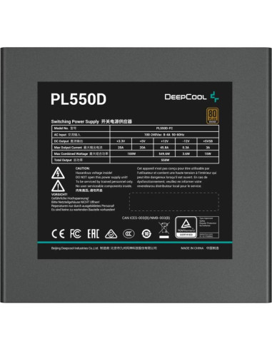 Surse PC DEEPCOOL Sursa DEEPCOOL PL550D V2, 80...