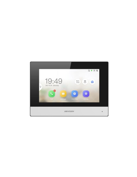 Video HIKVISION Monitor videointerfon Hikvision DS-KH6320Y-WTE2, 2 fire, 4 7-inch IPS touch screen, rezolutie: 1024 × 600, TFT,