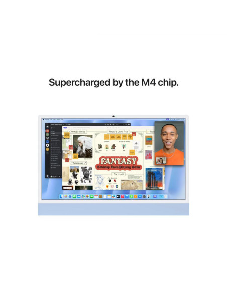 All in one PC Apple iMAC 24" Retina 4.5k/ Apple M4 (CPU 10-core, GPU 10-core, Neural Engine16-core)/16GB/256GB - Blue - INT KB (