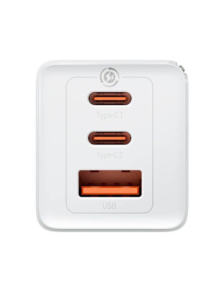 Incarcatoare telefoane BASEUS Incarcator retea Baseus GaN5 PRO, Quick Charge 65W, 2 porturi USB PD, 1 port USB Quick Charge, inc