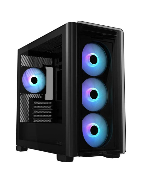 Carcase ASUS Carcasa ASUS A23 PLUS TG ARGB BLACK, RGB, Mid Tower, Black