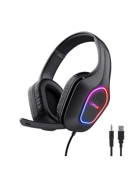Casti audio TRUST Casti Gaming Head-band Trust GXT 416 ZIROX, Wired, Negru