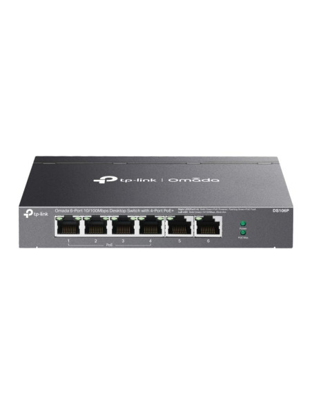 Switch-uri TP-LINK Omada 6-Port 10/100 Mbps Desktop Switch with 4-Port PoE+ PORT: 4× 10/100 Mbps PoE+ Ports, 2× 10/100 Mbps Non-