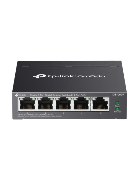 Switch-uri TP-LINK Omada 5-Port Gigabit Desktop Switch with 4-Port PoE+ PORT: 4× Gigabit PoE+ Ports, 1× Gigabit Non-PoE Port SPE