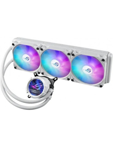 Cooler Procesor ASUS Cooler Procesor ASUS ROG Strix LC III 360 ARGB White Edition, Lichid, 12 cm, 3 ventilatoare, aRGB