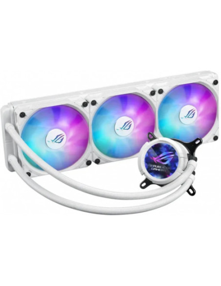 Cooler Procesor ASUS Cooler Procesor ASUS ROG Strix LC III 360 ARGB White Edition, Lichid, 12 cm, 3 ventilatoare, aRGB