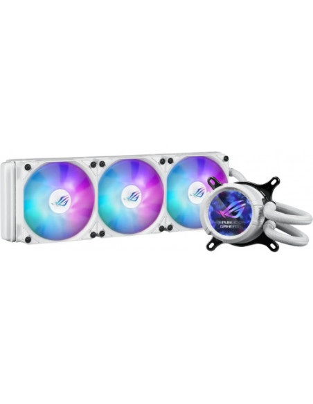 Cooler Procesor ASUS Cooler Procesor ASUS ROG Strix LC III 360 ARGB White Edition, Lichid, 12 cm, 3 ventilatoare, aRGB