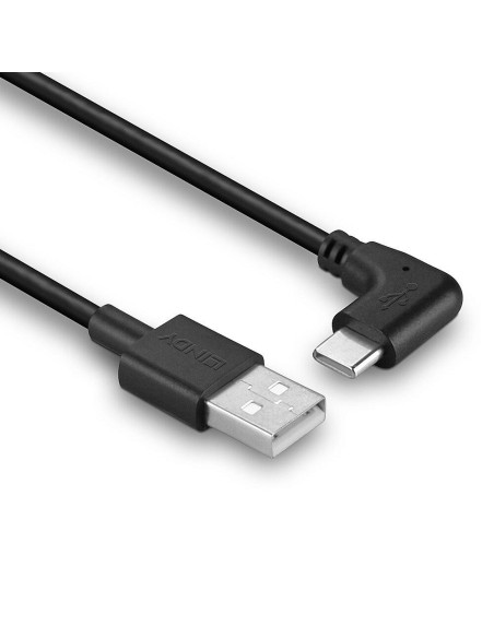 Cabluri video LINDY Cablu Lindy USB C 2 90°, lungime 1m, putere maxima 15W, latime de banda suportata 480Mbps, negru