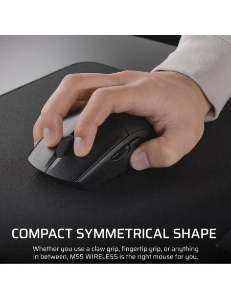Mouse CORSAIR Mouse Gaming Wireless CORSAIR M55, 24000 dpi, Negru
