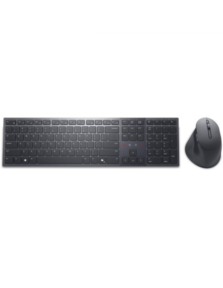 Kit mouse tastatura DELL Kit Wireless tastatura si mouse Dell KM900, taste numerice, Gri