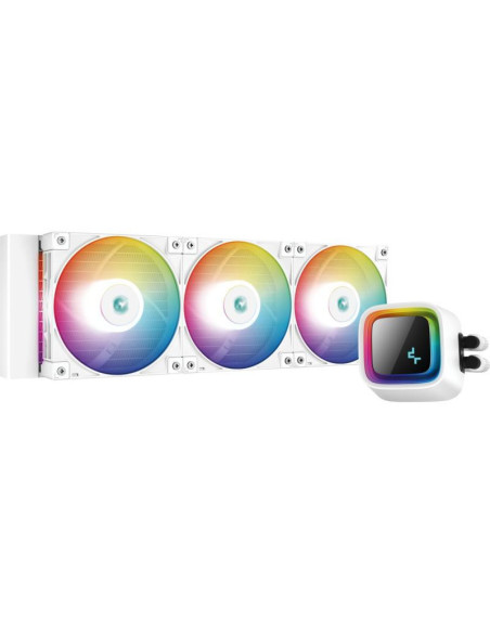 Cooler Procesor DEEPCOOL Cooler Procesor DeepCool LS720 WH, Lichid, 12 cm, 3 ventilatoare, aRGB
