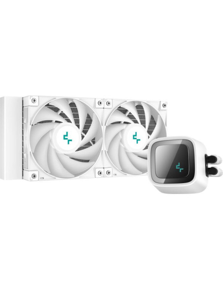 Cooler Procesor DEEPCOOL Cooler Procesor DeepCool LS520 WH, Lichid, 12 cm, 2 ventilatoare, aRGB