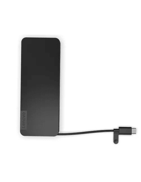 Docking station LENOVO Docking station Lenovo USB-C Slim Travel Dock, USB Type-C, 65W, Negru, 3 ani Garantie