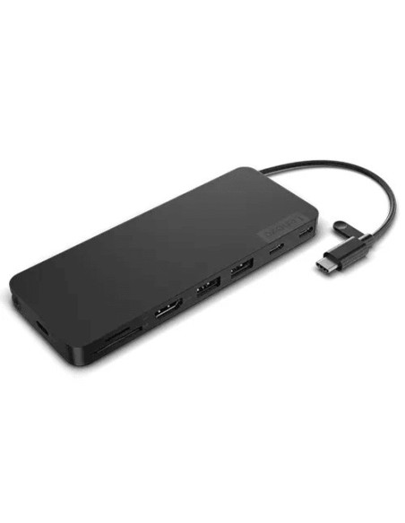 Docking station LENOVO Docking station Lenovo USB-C Slim Travel Dock, USB Type-C, 65W, Negru, 3 ani Garantie