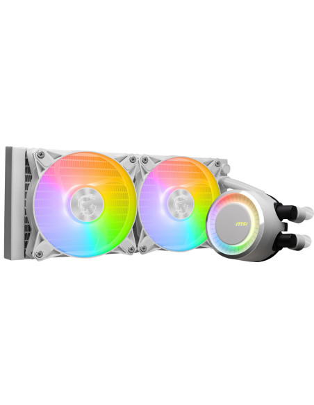 Cooler Procesor MSI Cooler Procesor MSI MAG CORELIQUID E240 ALB, Lichid, 12 cm, 2 ventilatoare, aRGB