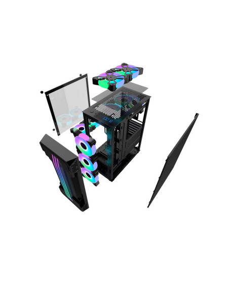 Carcase PRO GAMING Carcasa PRO GAMING ZERG, RGB, Mid Tower, Black