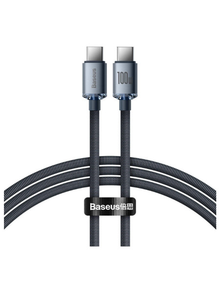 Cabluri periferice BASEUS Cablu alimentare si date Baseus Crystal Shine, Fast Charging Data Cable pt. smartphone, USB Type-C la