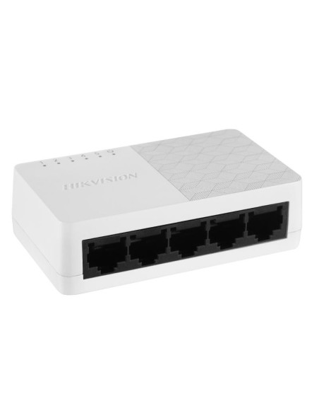 Switch-uri HIKVISION Switch 5 porturi Hikvision DS-3E0105D-E L2, Unmanaged, 5 × 10/100 Mbps adaptive Ethernet ports, Plug & play