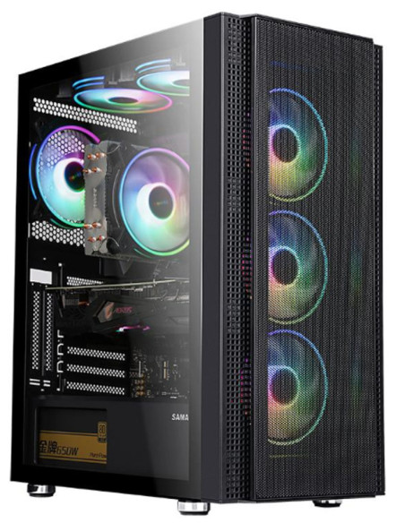 Carcase SERIOUX Carcasa gaming Serioux Quantum, fara sursa, tip middle tower, capac superior cu filtru magnetic de praf, panoul