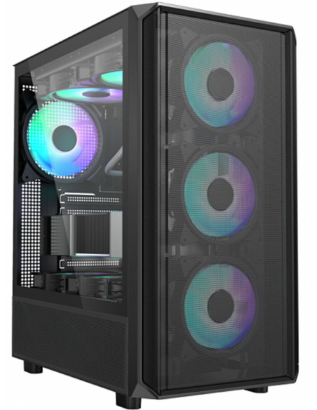 Carcase SERIOUX Carcasa gaming Serioux Vanguard, fara sursa, tip middle tower, capac superior cu filtru magnetic de praf, panoul
