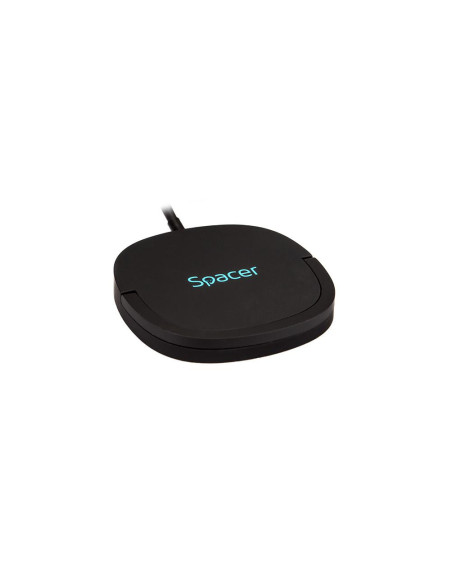Incarcatoare telefoane SPACER Incarcator wireless Spacer, Quick Charge 15W Qi, conector Type-C, rol de stand prin prindere magne