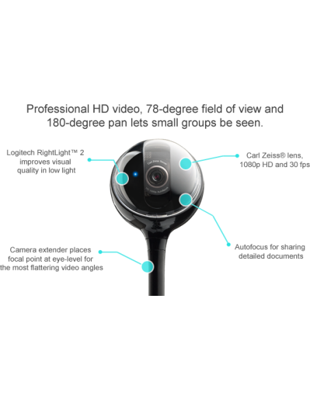 Camere Web LOGITECH Camera Web Logitech BCC950 ConferenceCam, rezolutie video Full HD, USB 2.0, Negru