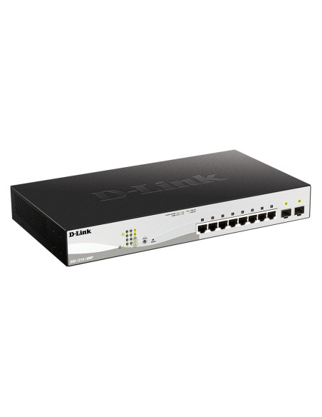 Switch-uri D-Link Switch 10 porturi POE smart maaged DGS-1210-10MP, Interfata: 8 x 10/100/1000Mbps, 2 x100/1000 SFP, Capacitate