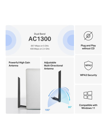 Access point & Range Ext. MERCUSYS Adaptor Mercusys USB dual-B HIGH GAIN
