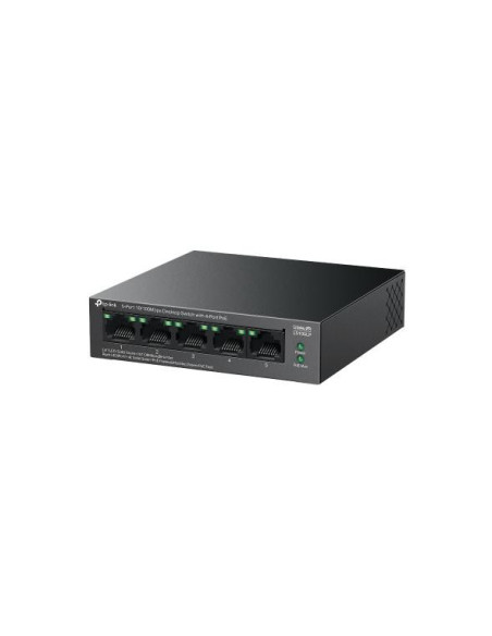 Switch-uri TP-LINK "5-Port 10/100 Mbps Desktop Switch with 4-Port PoE PORT: 4× 10/100 Mbps PoE Ports, 1× 10/100 Mbps Non-PoE Por