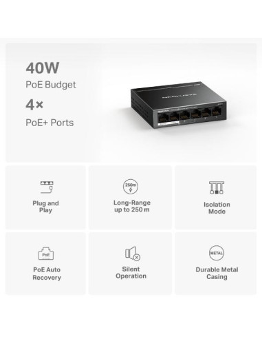 Switch-uri Mercusys Desktop Switch MS106LP 6...