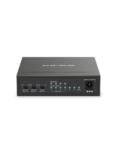Switch-uri Mercusys Desktop Switch MS106LP 6 porturi 10/100Mbps, Standarde si protocoale IEEE 802.3x Flow Control, 4 porturi POE