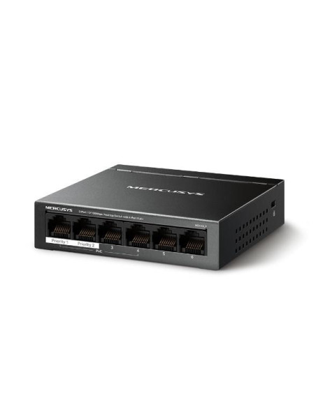 Switch-uri Mercusys Desktop Switch MS106LP 6 porturi 10/100Mbps, Standarde si protocoale IEEE 802.3x Flow Control, 4 porturi POE
