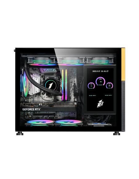 Carcase 1st PLAYER Carcasa 1stPlayer® MI6-EV, Micro-ATX, display 8 inches, 4 ventilatoare aRGB, negru