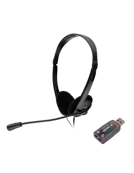 Casti audio SPACER Casti Head-band SPACER SPK-223-USB, Wired, Negru