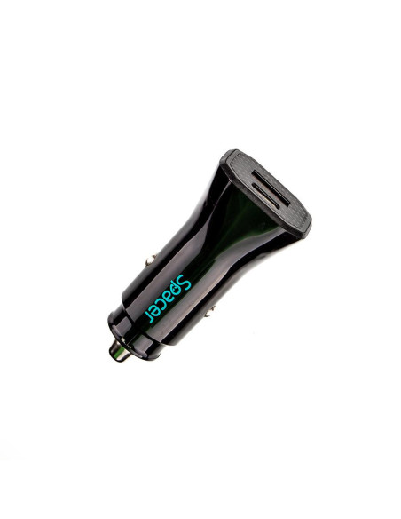 Incarcatoare telefoane SPACER Incarcator auto Spacer Fast Charge 12W, 5V/2.4A max, putere 12W, 1 x USB + 1 x USB Type-C, pt. bri