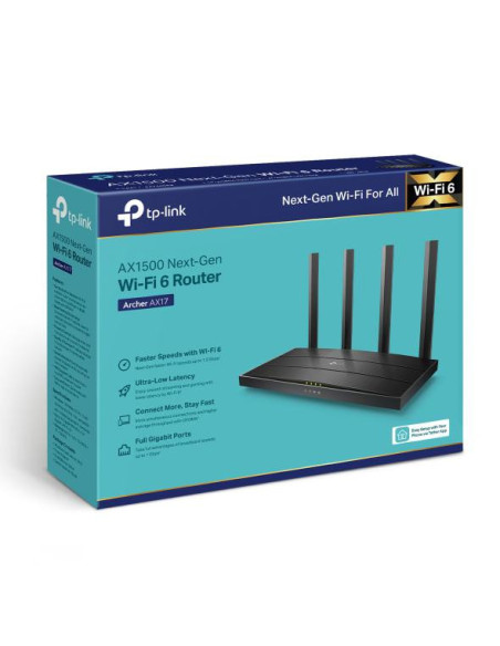 Routere Wireless TP-LINK TPL WI-FI 6 ROUTER AX1500 ARCHER AX17