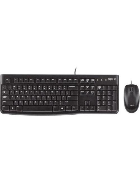 Kit mouse tastatura LOGITECH Kit Wired tastatura si mouse Logitech Desktop MK120, taste numerice, negru