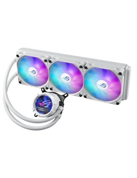 Cooler Procesor ASUS Cooler Procesor ASUS ROG Strix LC III 360 ARGB White Edition, Lichid, 12 cm, 3 ventilatoare, aRGB