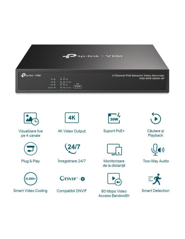 NVR TP-LINK NVR PoE TP-Link VIGI 4 canale...