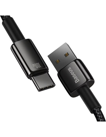 Cabluri periferice BASEUS Cablu alimentare si date Baseus, Fast Charging Data Cable pt. smartphone, USB la USB Type-C (T), 100W,